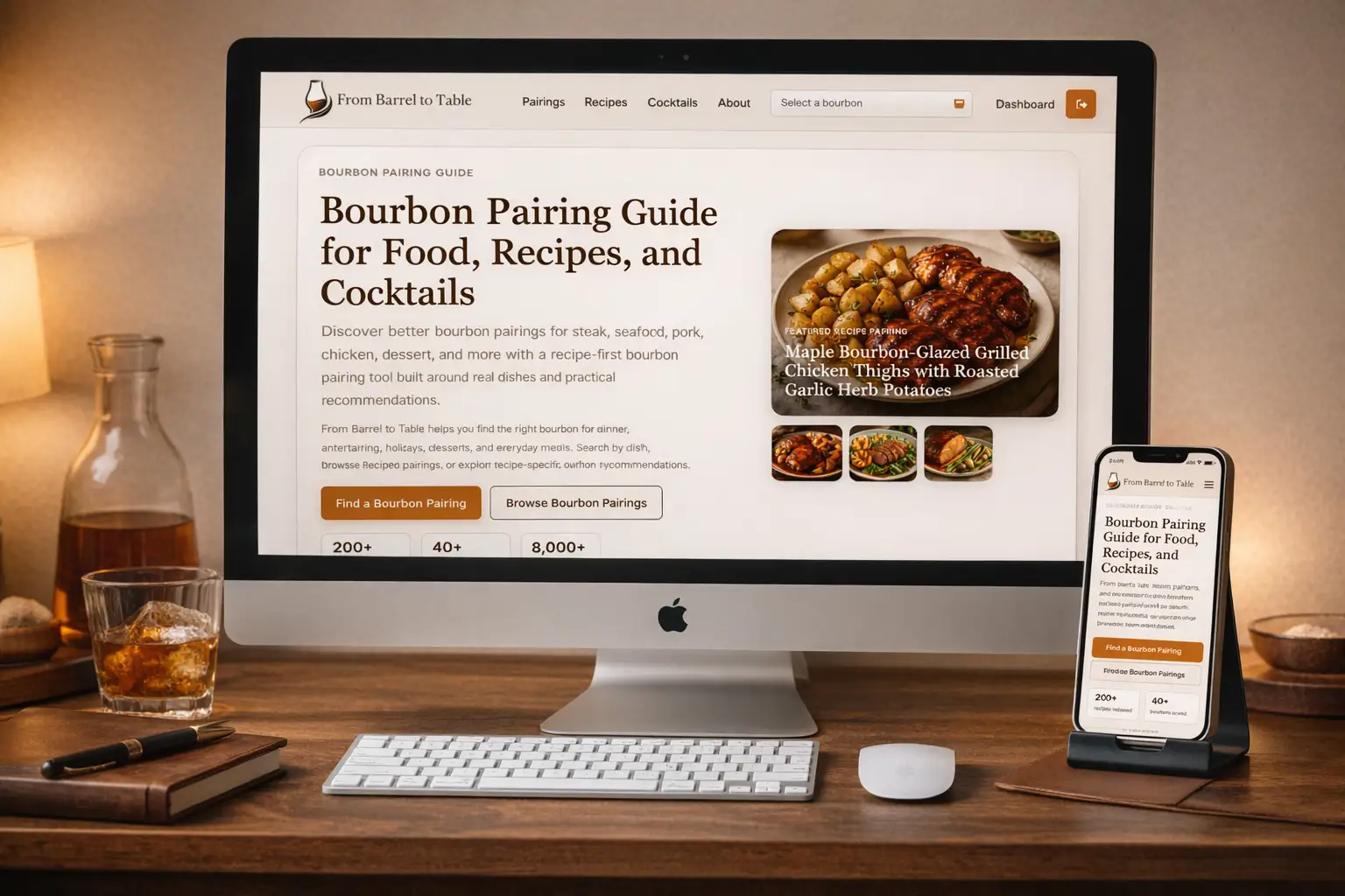 From Barrel to Table website preview